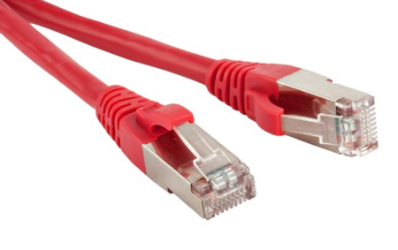 Hyperline PC-LPM-STP-RJ45-RJ45-C6-0.5M-LSZH-RD Патч-корд F/UTP экранированный Cat.6 LSZH 0.5 м красный