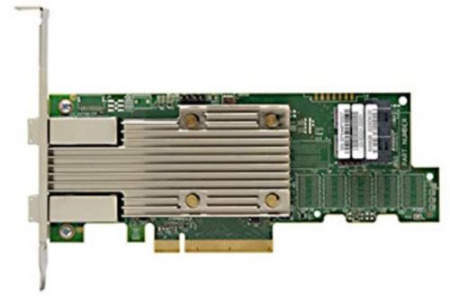 Broadcom/LSI HBA 9400-8i8e SGL (05-50031-02) PCIe 3.1 x8 LP, Tri-Mode SAS/SATA/NVMe 12G HBA, 16port(2*int SFF8643+2*ext SFF8644), 3516 IOC