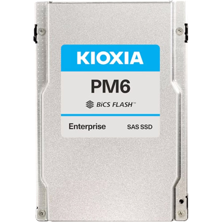 Серверный твердотельный накопитель/ KIOXIA SSD PM6-R, 15360GB, 2.5" 15mm, SAS 24G, TLC, R/W 4150/3700 MB/s, IOPs 595K/160K, TBW 28032, DWPD 1 (12 мес.)