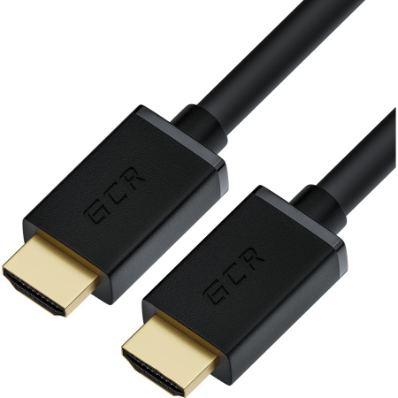 GCR Кабель 0.5m HDMI 1.4, черный, OD7.3mm, 30/30 AWG, позолоченные контакты, Ethernet 10.2 Гбит/с, 3D, 4K,экран