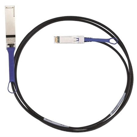 Mellanox passive copper cable, ETH 10GbE, 10Gb/s, QSFP to SFP+, 5m, 1 year