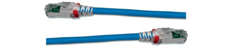 Siemon ZM6A-1.5M-06 Z-MAX Патч-корд UTP категория 6A 26AWG RJ45-RJ45 T568A/B CMG 1.5 м синий прозрачные колпачки