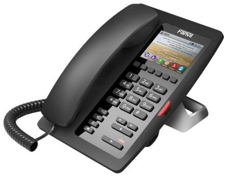 Fanvil Гостиничный IP телефон, 2 порта 10/100 Мбит, PoE, цветной дисплей, wi-fi