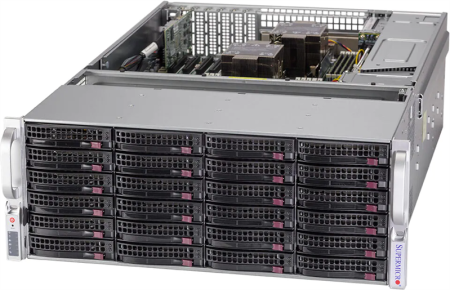 Supermicro Storage SuperServer 4U 640P-E1CR36H 2x4314/16x128Gb/1x240Gb SM883 SATA/2x10Gb/36x 3.5" hot-swap SATA3/SAS3 drive bays (4x 3.5" NVMe hybrid)/2x1600W