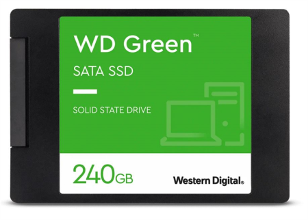 Western Digital SSD GREEN 240Gb SATA-III 2,5”/7мм WDS240G3G0A (аналог WDS240G2G0A), 1 year