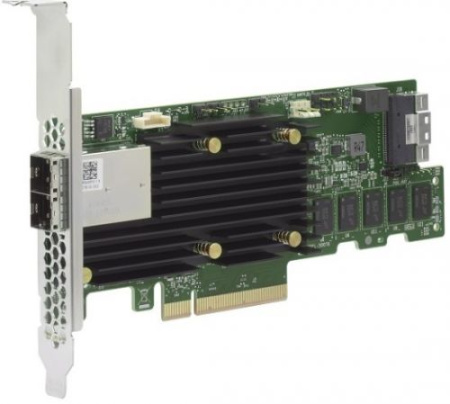 Broadcom/LSI 9580-8I8E SGL (05-50076-00) PCIe 4.0 x8 LP, SAS/SATA/NVMe, RAID 0,1,5,6,10,50,60, 16port(1*int SFF8654 + 2*ext SFF8644), 8GB Cache, 3916ROC, RTL