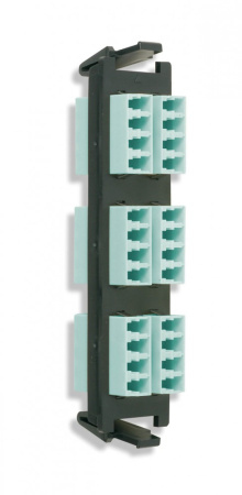 Siemon RIC-F-LCQ24-01C Quick-Pack Панель с 6 LC quadro адаптерами 24 волокна многомод цвет адаптеров аква (для RIC3 SWIC3 FCP3)