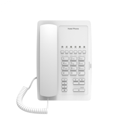 Fanvil Гостиничный IP телефон белый, 2 порта 10/100 Мбит, PoE, сменные панели логотипов, без дисплея,без б/п