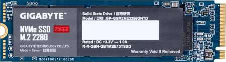 GIGABYTE SSD 256GB, TLC, M.2 (2280), PCIe Gen 3.0 x4, NVMe, R1700/W1100