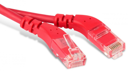 Hyperline PC-APM-UTP-RJ45/L45-RJ45/R45-C5e-3M-LSZH-RD Патч-корд U/UTP угловой левый 45°-правый 45° Cat.5e LSZH 3 м красный