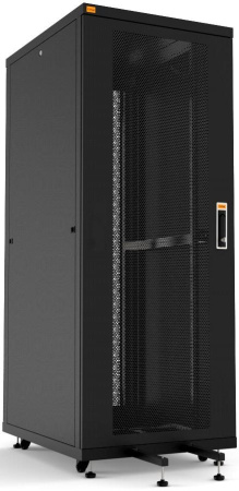 Шкаф напольный CloudMax 19"26U600x1200, передняя дверь одностворчатая перфорированная,задняя дверь двустворчатая перфорированная, цвет черный