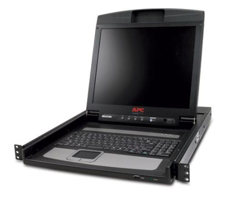 APC 17" Rack LCD Console rack-mountable 1U keyboard, mouse, optional integrated KVM Switch - Russian
