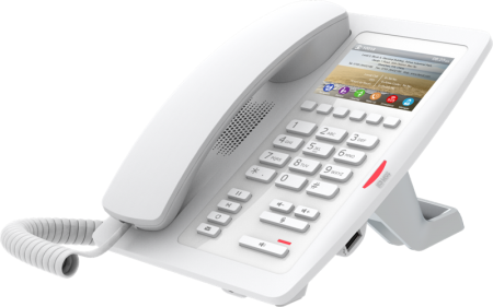 Fanvil Гостиничный IP телефон белый, 2 порта 10/100 Мбит, PoE, цветной дисплей, без б/п