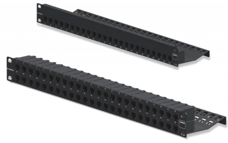 Siemon Z6AS-PNL-U48K Патч-панель экранированная ZMAX кат. 6А 48 портов с модулями 1U черная