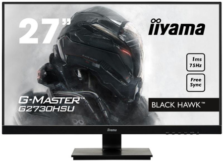 27" Iiyama G-MASTER G2730HSU-B1 1920x1080@75Гц TN LED 16:9 1ms VGA HDMI DP 2*USB2.0 80M:1 1000:1 170/160 300cd Tilt Speakers Black