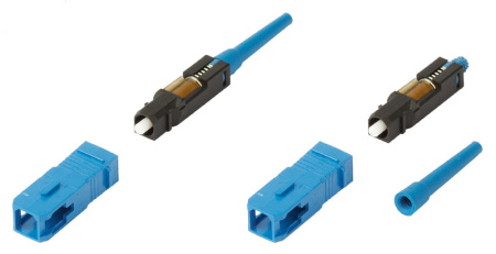 PANDUIT FSCSCBU Клеевой коннектор SC OPTICAM™ SM (для одномодового кабеля) 0.9 мм simplex (синий)