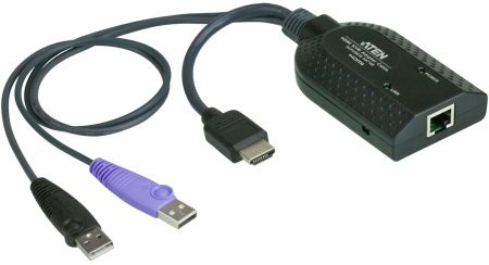 Модуль удлинителя, HDMI+KBD+MOUSE USB, 50 метр., для подкл. комплекта перключат. KN2124v/2140v/4124v/4140v/2116A/2132/4116/4132; KM0532/0932/0032, макс.разреш. 1920х1200, RJ45+HD-DP+USB A-тип, Female+2xMale, без Б.П., (DDC2B)/ HDMI USB Virtual Media KVM 