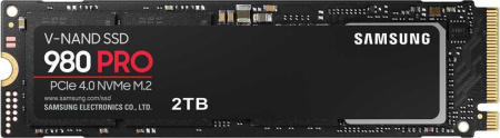 Samsung SSD 2TB 980 PRO, V-NAND 3-bit MLC, Elpis, M.2 (2280) PCIe Gen 4.0 x4, NVMe 1.3c, R7000/W5100, IOPs 1 000 000/1 000 000