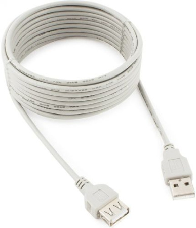 Кабель удлинитель USB 2.0 Gembird CC-USB2-AMAF-15, AM/AF, 4.5м, пакет