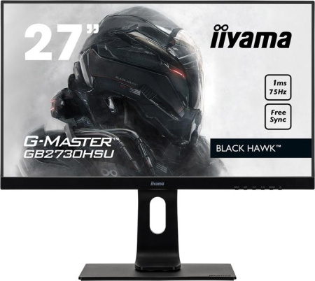 27" Iiyama G-MASTER GB2730HSU-B1 1920x1080@75Гц TN LED 16:9 1ms HDMI DP 2*USB2.0 80M:1 1000:1 170/160 300cd HAS Pivot Tilt Swivel Speakers Black