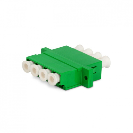 Hyperline QLC-QLC-APC-SM Проходной адаптер LC-LC quadro 4 волокна для APC SM (для одномодового кабеля) корпус пластмассовый (SC Adapter Duplex dimension)