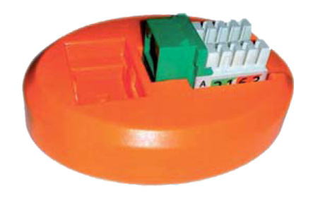 Hyperline KJ2-PS-OR Площадка для заделки модулей Keystone Jack серии KJ2 80х60 мм цвет оранжевый