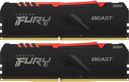 Kingston 64GB 3200MHz DDR4 CL16 DIMM (Kit of 2) FURY Beast RGB