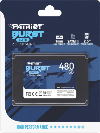 Накопитель SSD PATRIOT PBE480GS25SSDR PBE480GS25SSDR