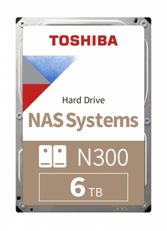 HDD Toshiba N300 NAS SATA3 6Tb 3.5" 7200 256Mb (analog HDWG160UZSVA)
