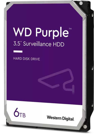 HDD WD SATA3 6Tb Purple Video IntelliPower 5640rpm 128Mb