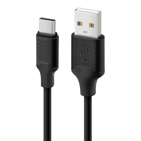 Unico Кабель USB-С - USB, 2,1А, basic, 480 Мбит/с, PVC, 1м, черный, RTL BOX