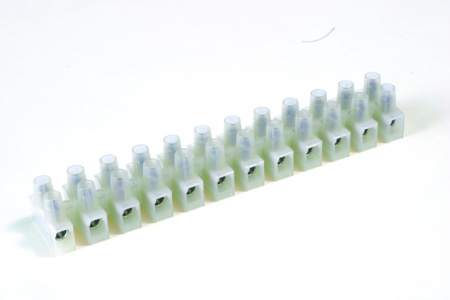 DKC / ДКС 43212NY Клеммные колодки из полиамида 6.6 цвет белый 12 полюсов от -20°C до110°C 450В 24A для сечения провода 25мм2