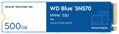 Твердотельный накопитель SSD WD Blue SN570 WDS500G3B0C 500ГБ M2.2280 NVMe PCIe Gen3 8Gb/s