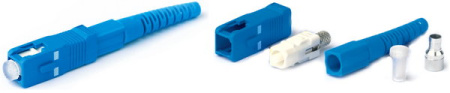 Hyperline SC-SM-3 Разъем клеевой SC SM (для одномодового кабеля) 3 мм simplex (синий)