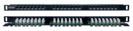 Hyperline PPHD-19-24-8P8C-C5E-110D Патч-панель высокой плотности 19" 0.5U 24 порта RJ-45 категория 5E Dual IDC