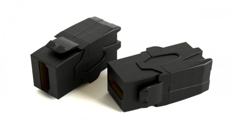 Hyperline KJ1-HDMI-AV18-BK Вставка формата Keystone Jack с проходным адаптером HDMI (Type A) 90 градусов ROHS черная
