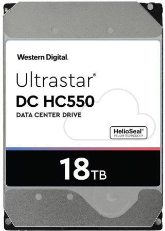 Жесткий диск WD Original SATA-III 18Tb 0F38459 WUH721818ALE6L4 Ultrastar DC HC550 (7200rpm) 512Mb 3.5&quot;