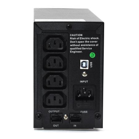 UPS CROWN 500VA / 310W, metal case, 1x12V / 4.5AH, 4 * IEC C13 output sockets, AVR 140-290V transformer, 1.8 m detachable cable, RJ-11/45 port, USB port, LCD screen, battery protection against full discharge, overload, short-circuit, softwa 