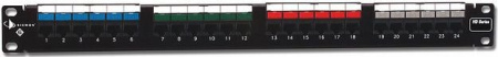 Siemon HD6-24 Патч-панель 24-х портовая (T568A/B) 6-й категории, 1U, с распределителем кабеля HD-RWM