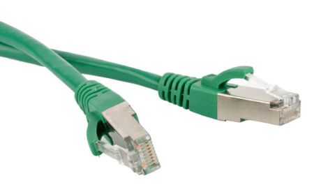 Hyperline PC-LPM-STP-RJ45-RJ45-C5e-0.5M-LSZH-GN Патч-корд F/UTP экранированный Cat.5e LSZH 0.5 м зеленый