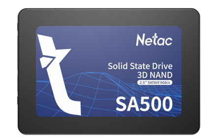 Netac SSD SA500 2.5 SATAIII 3D NAND 512GB, R/W up to 520/450MB/s, 3y wty