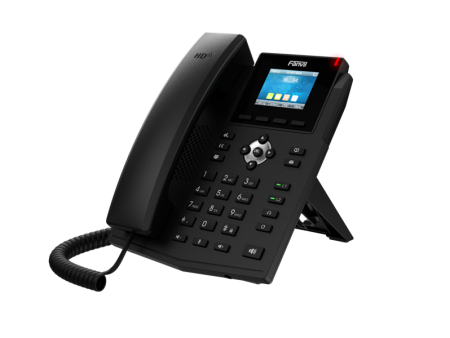 Fanvil IP телефон, 2xEthernet 10/100, 4 SIP линии, HD аудио, цветной дисплей 2,4”, порт для гарнитуры, БП в комплекте