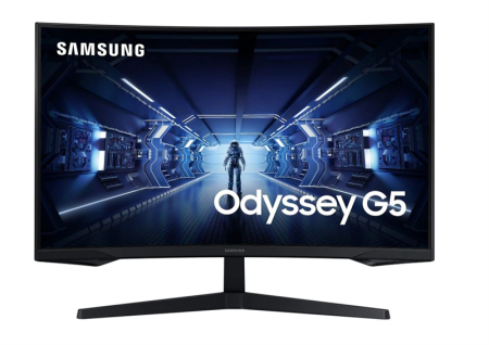 Samsung 32" Odyssey G5 C32G55TQWM VA изогнутый 2560x1440 1ms 2500:1 250cd 178/178 HDMI DP FreeSync 144Hz HDR FreeSync Premium VESA Black 1 year