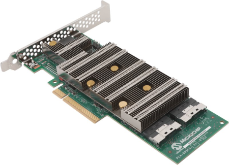 Adaptec SmartHBA 2200-16i, 24G SAS adapter, 16 Gbps NVMe Gen 4, 24 Gbps SAS-4, and 6 Gbps SATA full Tri-mode SAS/SATA/NVMe adapters, 8-lane (x8) PCIe Gen 4 host interface, 1 year