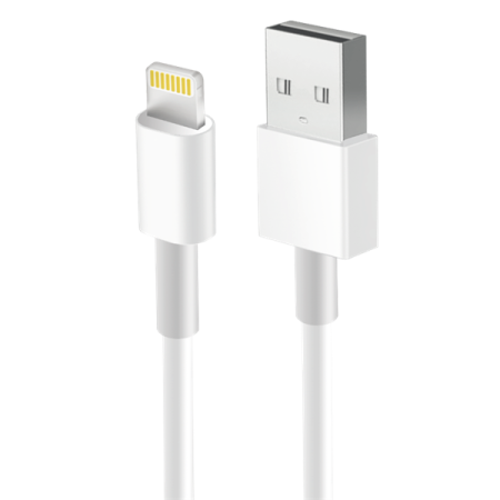 Unico Кабель lightning - USB, 2,1A, 480 Мбит/с, силикон, 2м, белый, RTL BOX