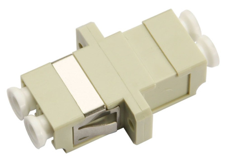 Проходной адаптер LC-LC MM (для многомодового кабеля) корпус пластмассовый duplex