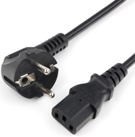 Power Cube кабель питания, разъем: Schuko(евровилка) - IEC 320 C13, длина 3 м., сечение 3x1.00, 16А, медь+ ПВХ, с заземлением, Россия, цвет черный
