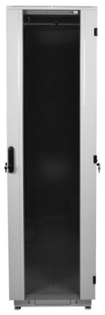 Шкаф телекоммуникационный напольный 38U (600 Х 1000) дверь стекло, цвет черный