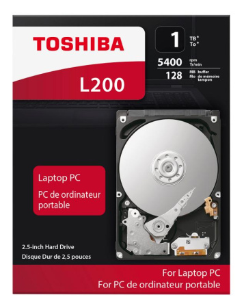 HDD Toshiba SATA3 1Tb 2.5" L200 Slim 5400 128Mb RTL