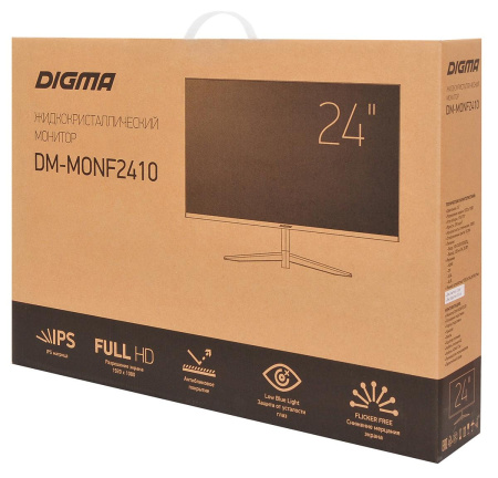Монитор Digma 23.8" DM-MONF2410 стальной IPS 16:9 HDMI матовая 250cd 178гр/178гр 1920x1080 D-Sub DisplayPort 2.9кг